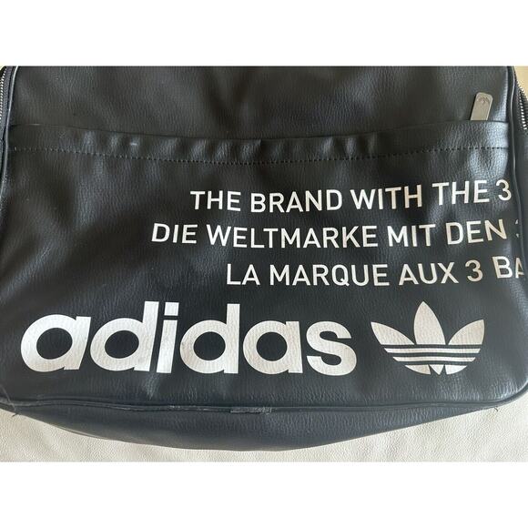 ADIDAS Leather AIRLINER BAG ORIGINALS TREFOIL VINTAGE #GN2245 - Picture 3 of 9